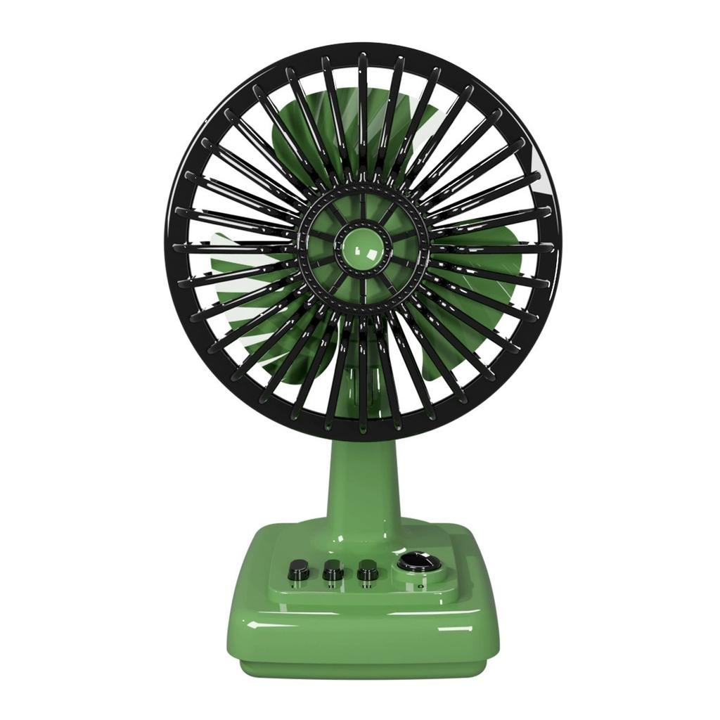 Xiaomi Retro Rechargeable Table Fan 3 Speeds Adjustable 45° Head Tilt Metal Brushless Desk Fan for Home Bedrooms Dorm Rooms or Office