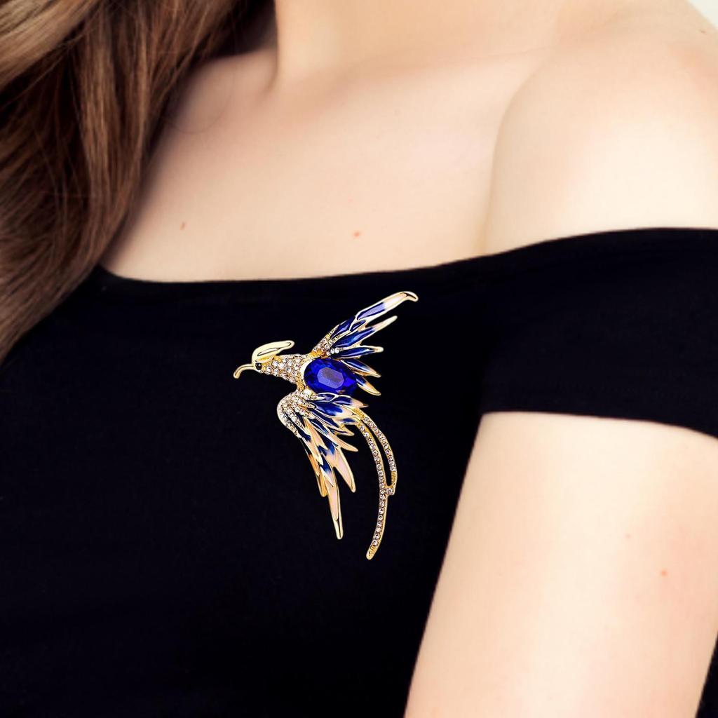 Brooch Pin, Animal Shape Fashion Gift Rhinestone Chinese Style Corsage Lapel Pin for Evening Party