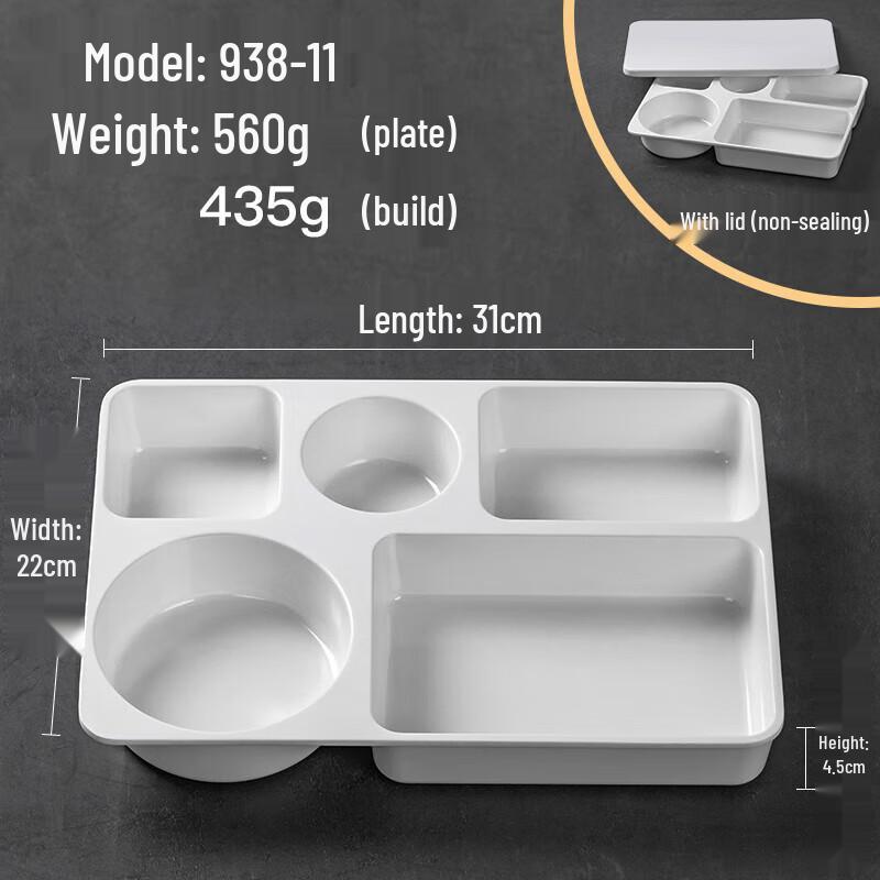 Yishu Xiang Melamin-Mehrkammer-Wochenbett-Essensplatte mit Deckel