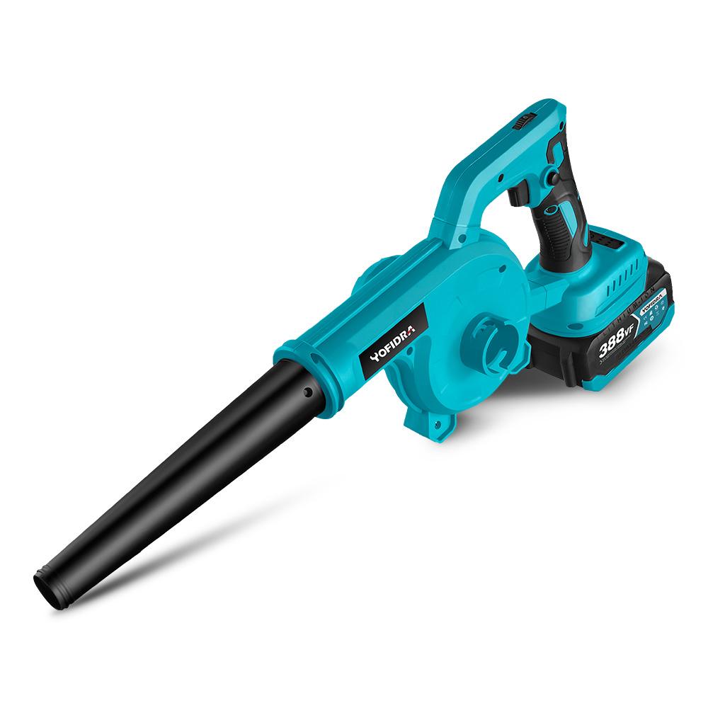 Yofidra borstelloze, zeer krachtige elektrische bladblazer met 6 versnellingen, tuin, huishoudelijk, stofzuigen, bladblazer, elektrisch gereedschap voor 18V Makita-accu