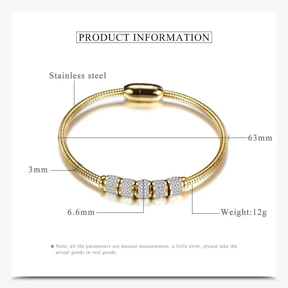 Gold Silver Woman Bracelet Magnetic Clasp Snake Bone Bracelet Fashion Men Bangles Girls Ladies