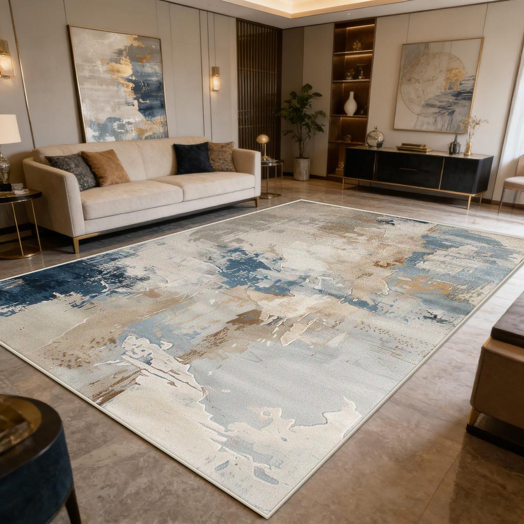 Nordic Abstract Large Area Carpet for Living Room Home Sofa Area Non-slip Washable Rug Decoration Bedroom Bedside Floor Mats