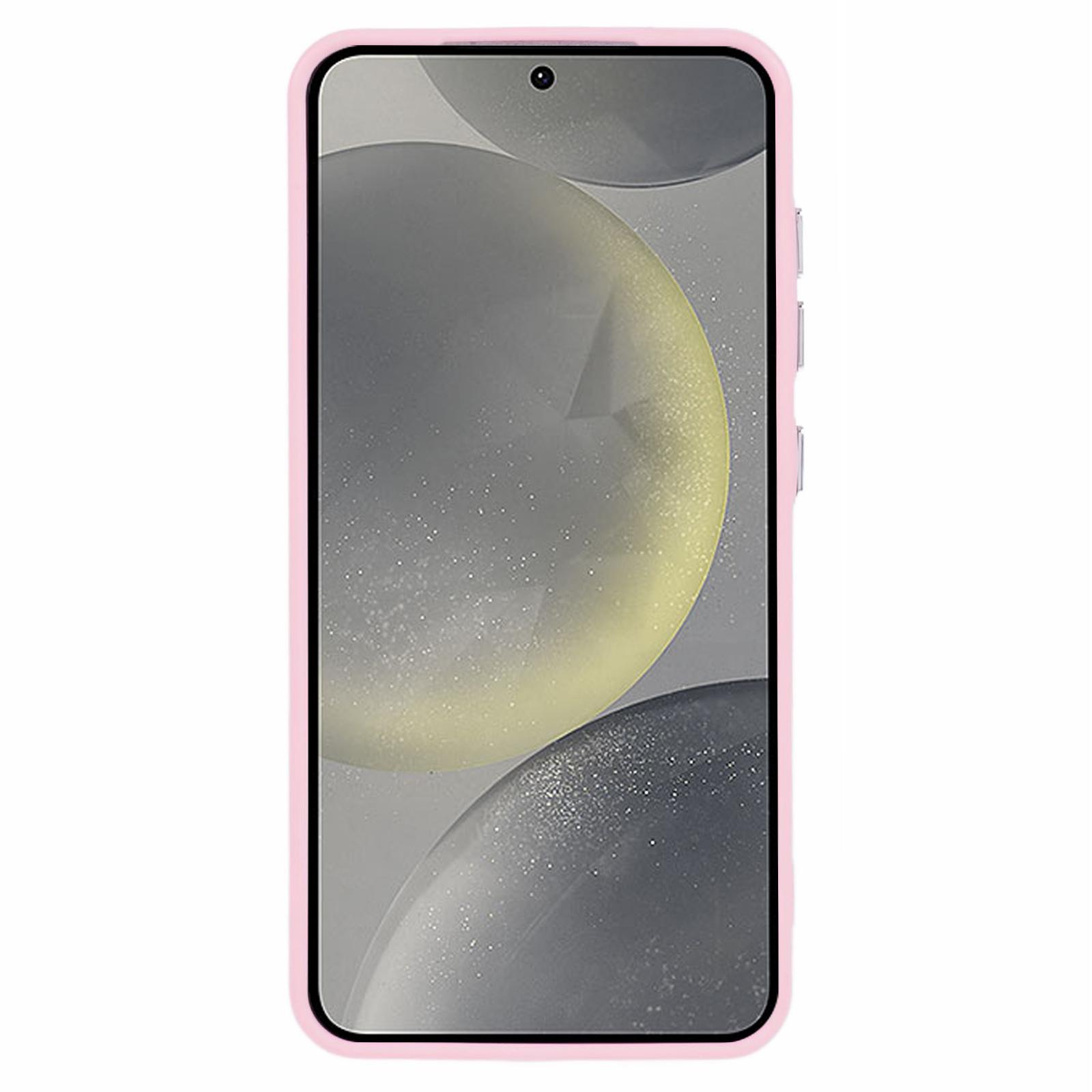 

QH Series for Samsung Galaxy S24+ Case Silicone Kickstand Phone Cover Pink