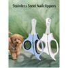 Stainless Steel Blade Dog Cat Pets Nail Clippers PP+TPR Comfort Handle Household Nailclippers Supplies for Professionals