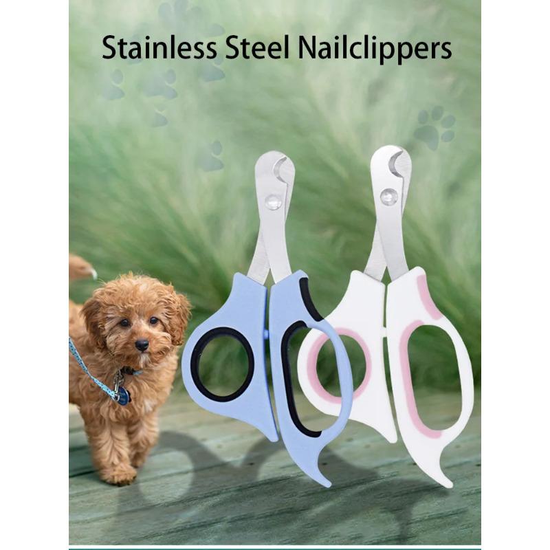 Stainless Steel Blade Dog Cat Pets Nail Clippers PP+TPR Comfort Handle Household Nailclippers Supplies for Professionals