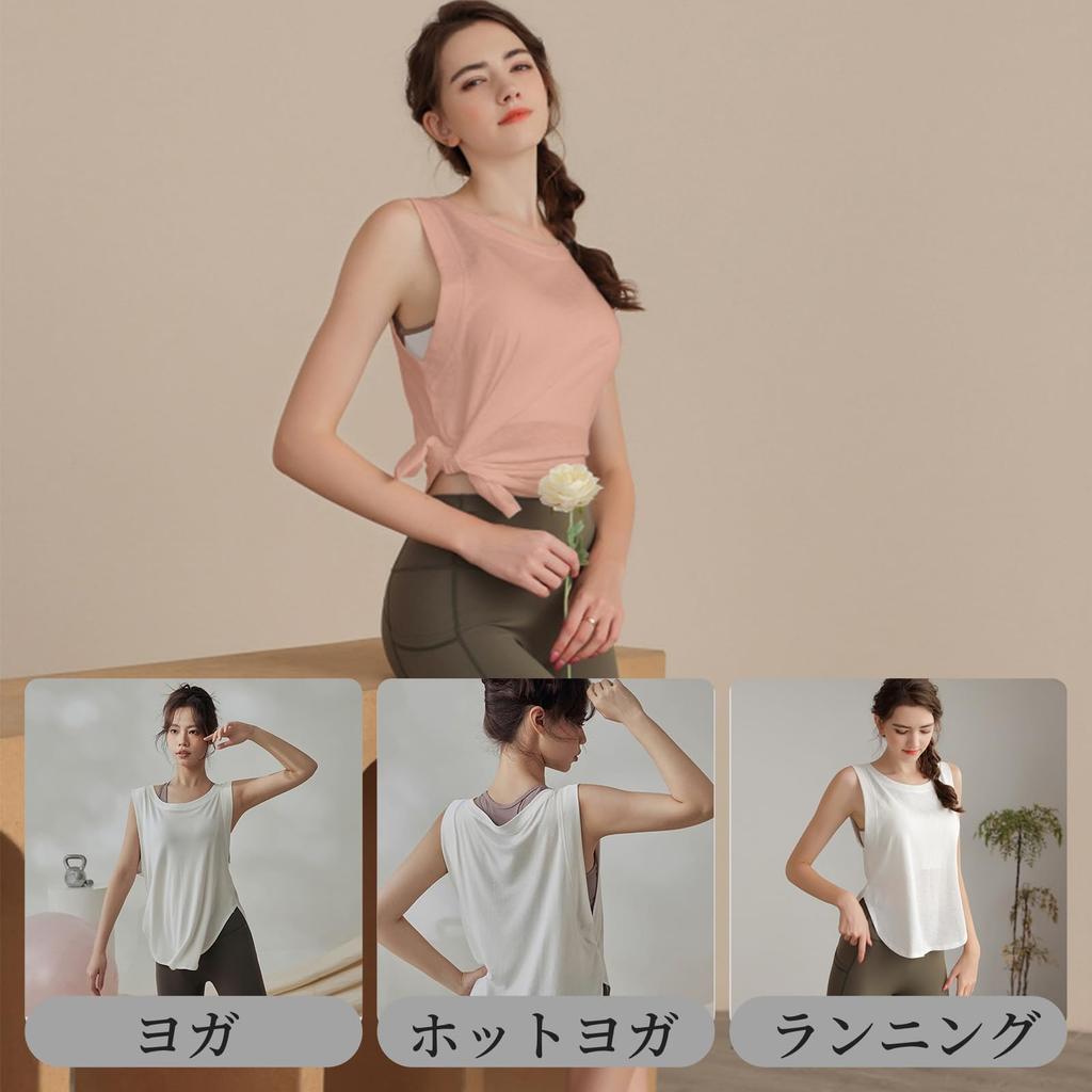 FLORPERRY Yoga Yoga Sports Tank Activewear Bra Training Size M Women's Quick-Drying T-Shirt, Top, Top, Top, Camisole, Vest, Sportswear, Wear, Black,