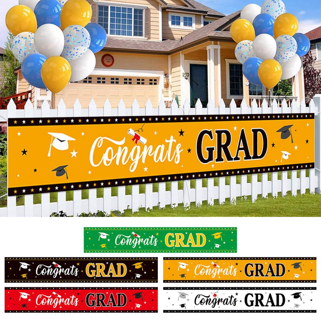 Graduation Season Banner Banner Graduation Scene Decoration Hanging Cloth Color Pattern Party Decoration Table Round Tablecloth