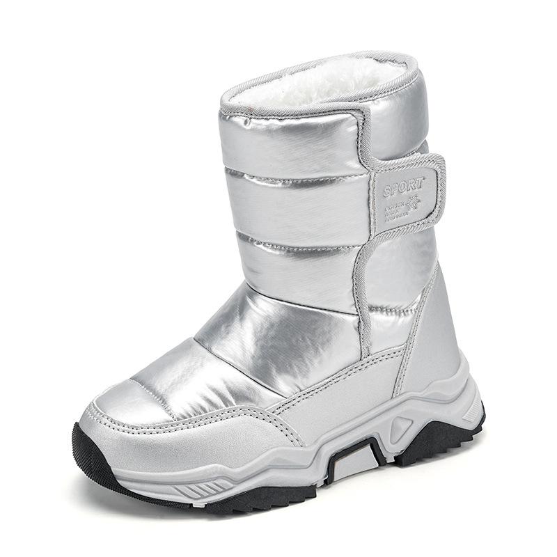 8897 children's snow boots cotton boots winter high-top sleeve Velcro waterproof boys and girls large cotton children classmates