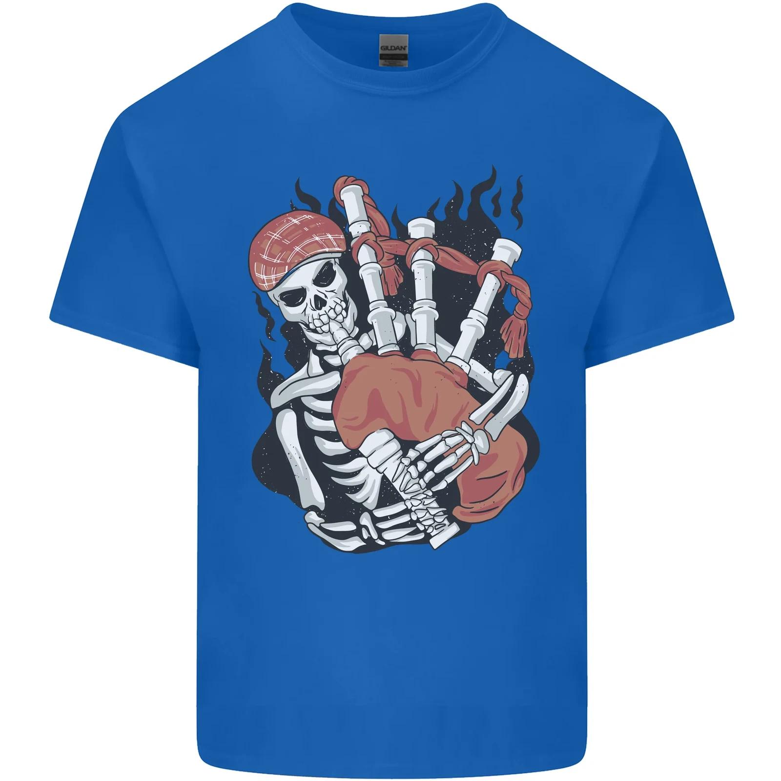Bagpipes Skeleton Kids T-Shirt Childrens M