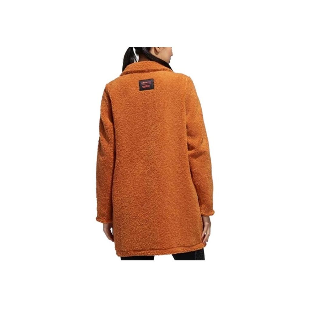 adidas Logo Langarm Reißverschlussjacke Damenjacken Orange FU3920