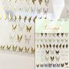 1 Piece 5D Retro Colorful Hand-painted Butterfly Nail Stickers Shell Light Butterfly Rhinestone Soft Relief Nail Art Stickers