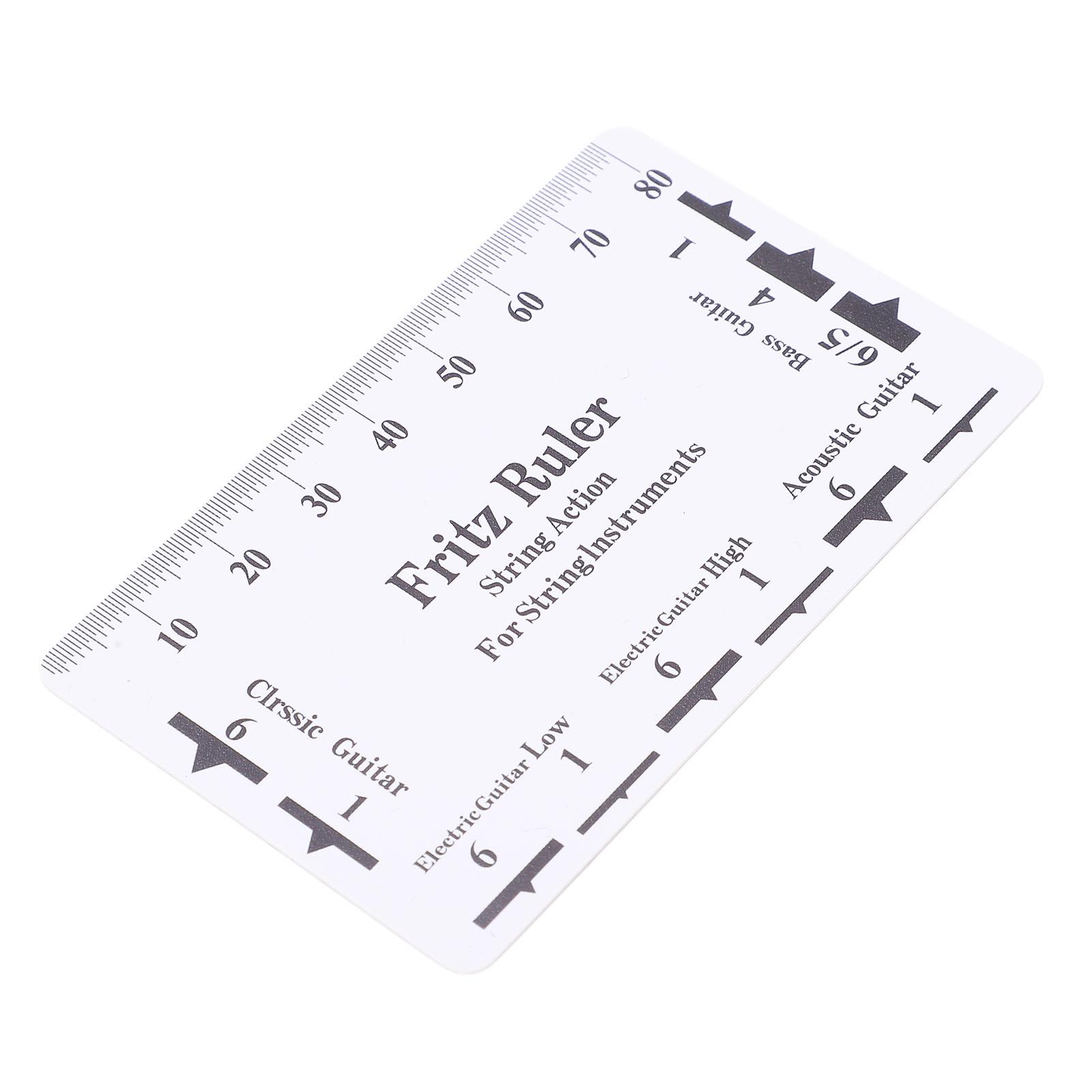 

String Action Gauge Ruler Guitar Bass Plastic Luthier Height Measuring Set Up Tool