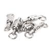 30PCS Stainless Steel Bearing Rotation Ring Dual Ball Fishing Connector  Bait Connector