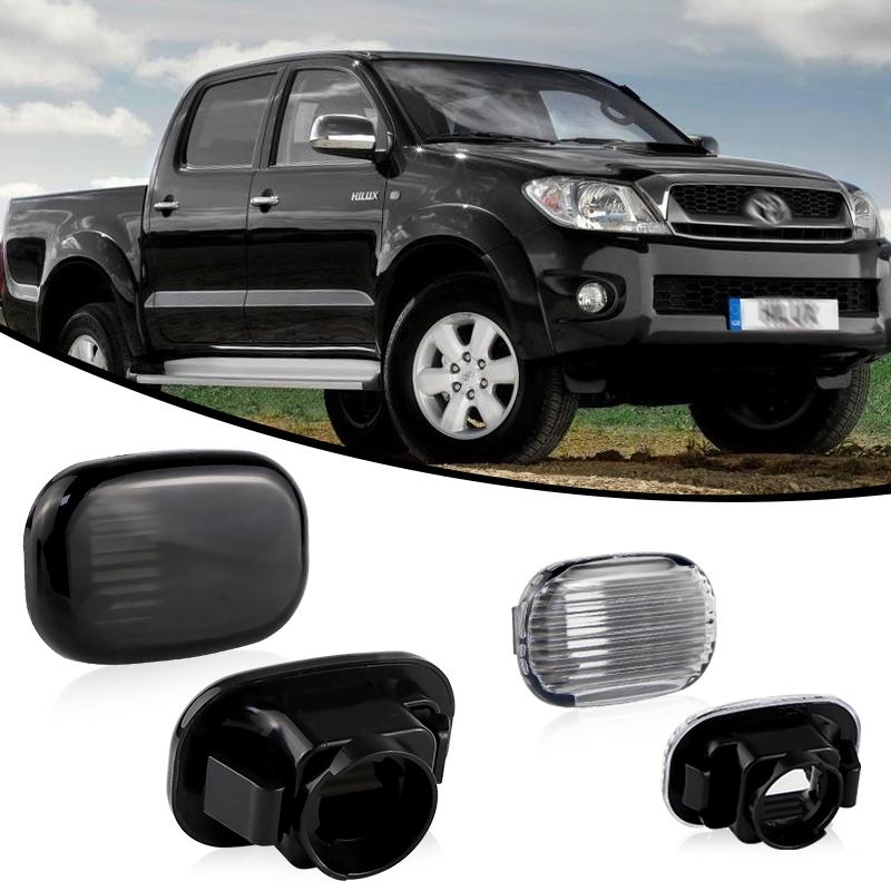 2PCS No Bulbs Fender Side Marker Light Covers Housing For Toyota Corolla Celica Caldina Camry Hilux Fielder Avensis Prius Runx