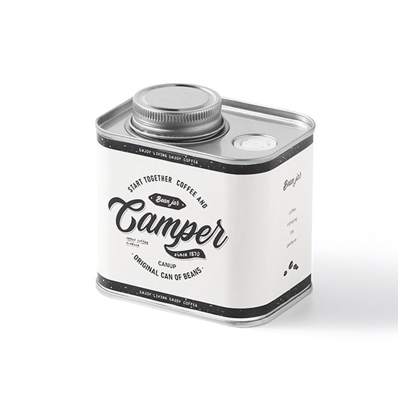 Coffee Bean Airtight Cans Outdoor Camping Tin Box Food-Grade Packaging Storage Fresh Breathing Iron Cans Barista Tools
