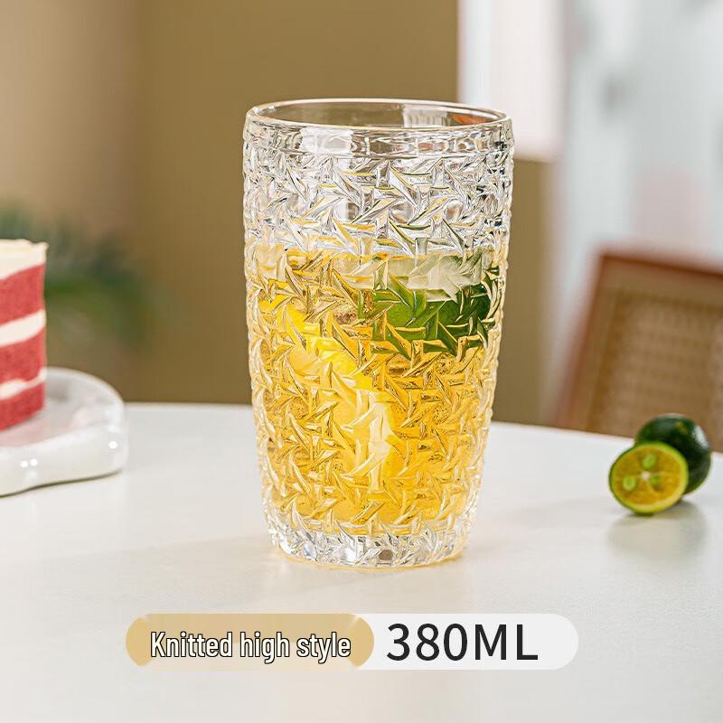MOZHOU Nordic Embossed Glass Cup Set