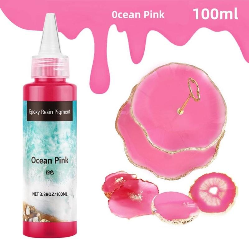 100ml Epoxy Resin Pigment Set with Colors High Concentration Opaque Resin Dye for UV Resin Crafts and Cell Effects