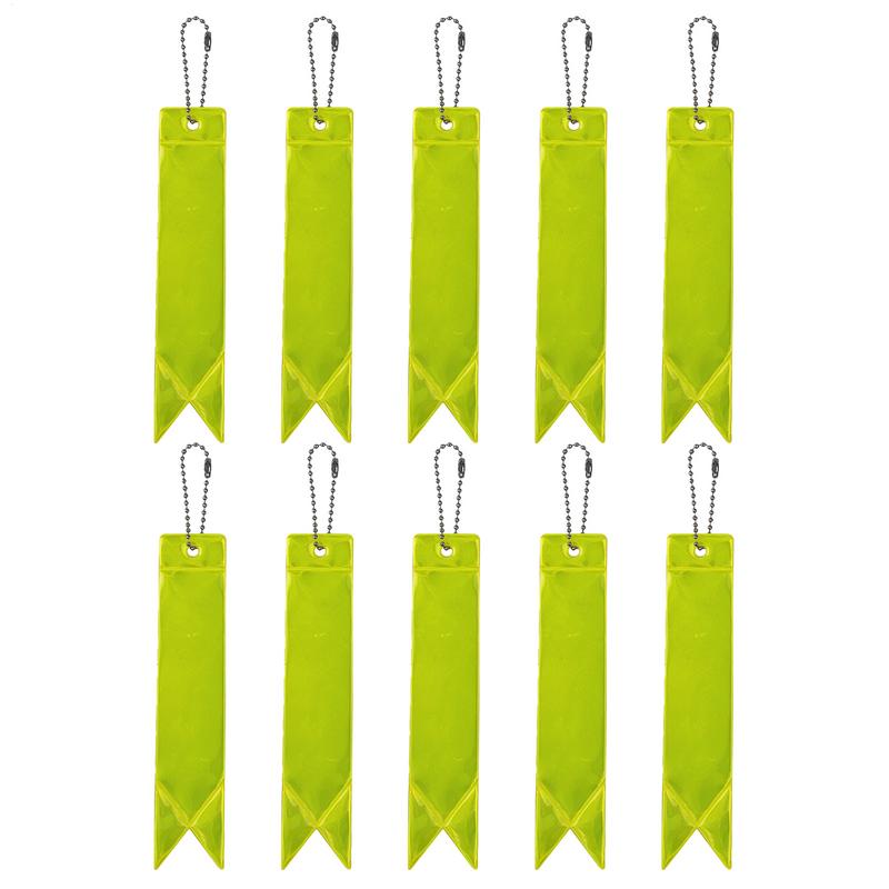 10Pcs Safety Reflector Pendant Clothing Safety Reflective Keychain Pendant Lightweight Portable Outdoor Tool For Running Cycling