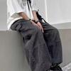 Spring Autumn Men Baggy Jeans Men Wide Leg Pants Multiple Pockets Elastic Waist Streetwear Trousers Male Loose Denim Pants Versatile Lantern Pants