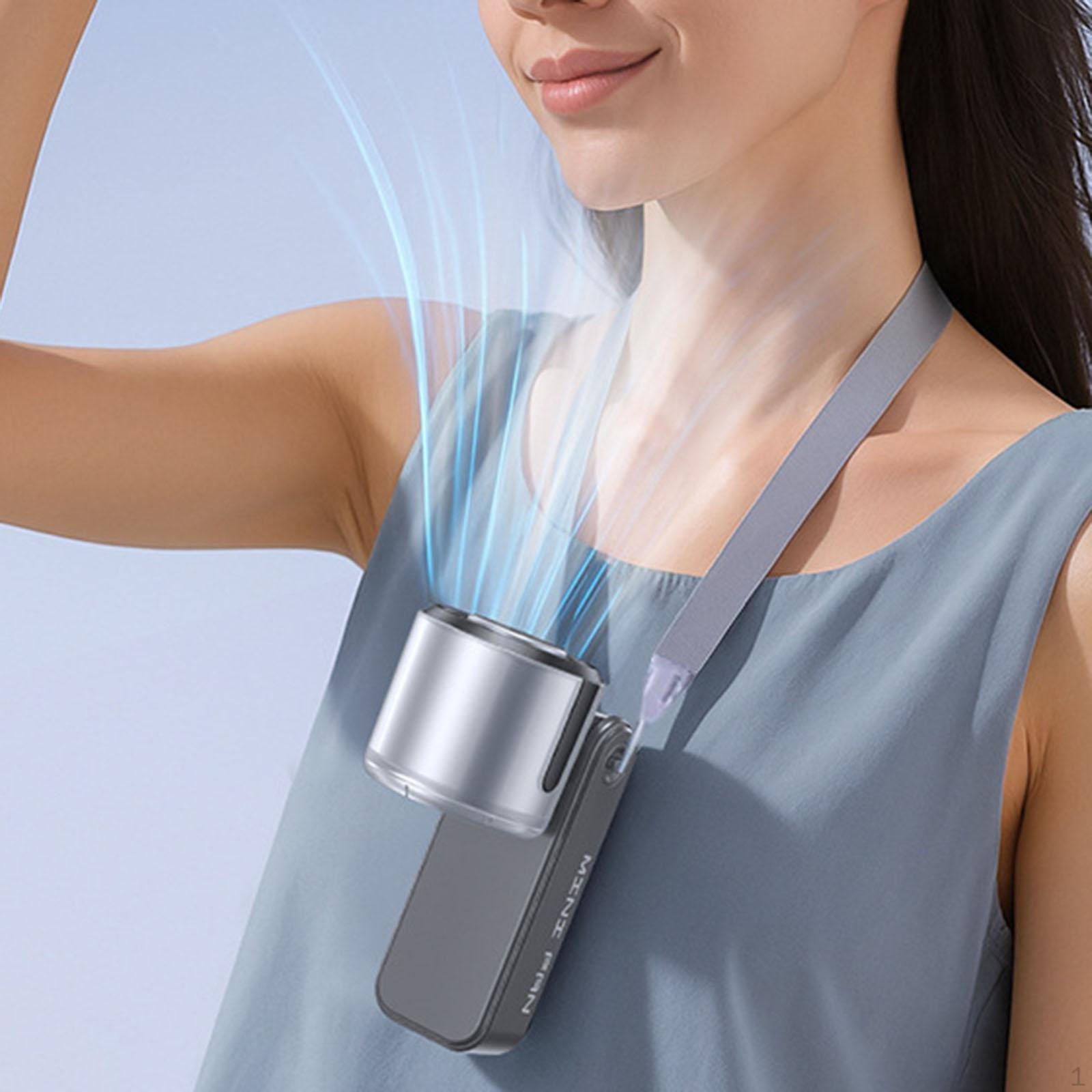 

Ручной вентилятор высокоскоростной складной цифровой дисплей легкий перезаряжаемый мини шейный подвесной