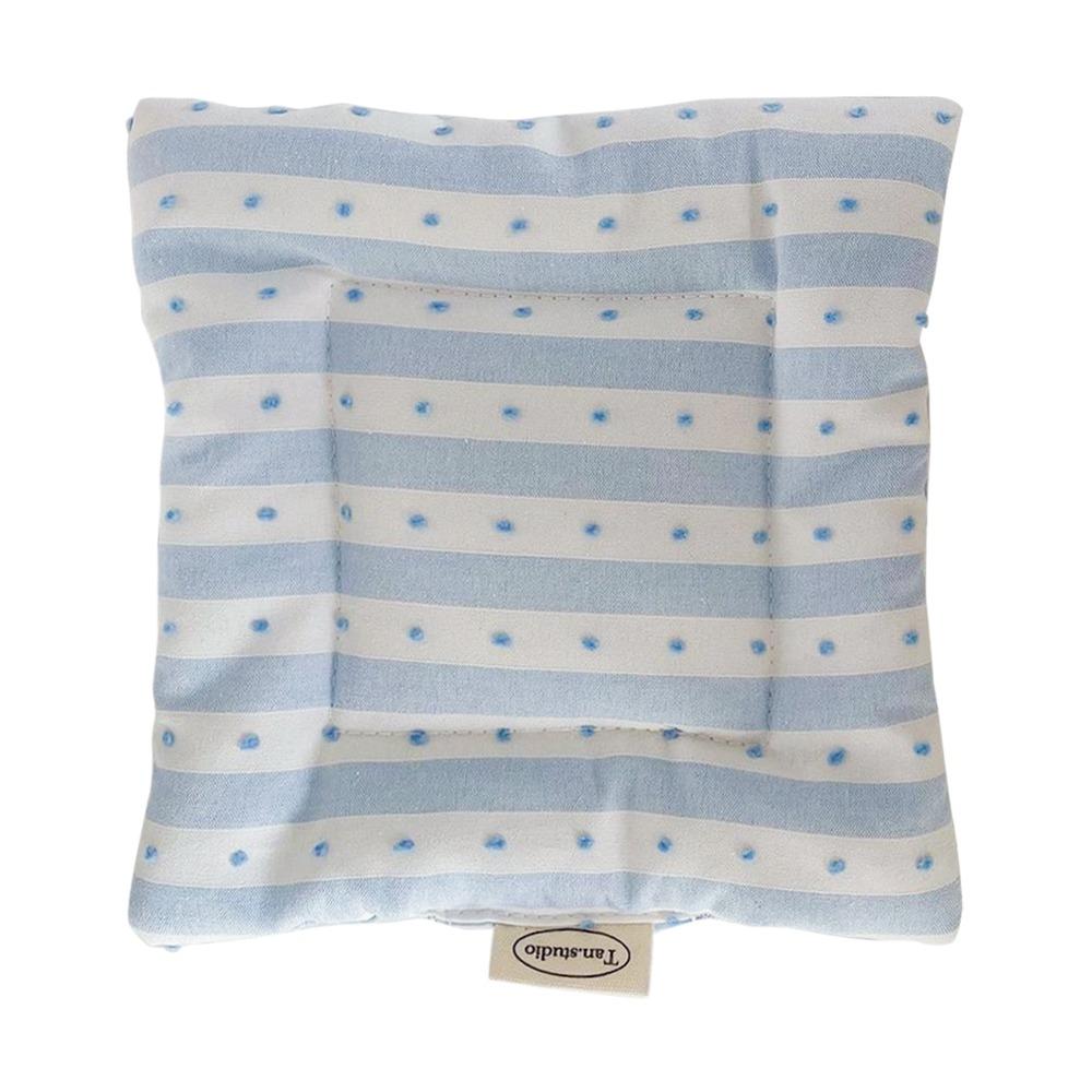 Vintage Hand Made Coaster Korean Style Checked Pattern Cotton Coaster Aesthetic Design Soft Placemats Kitchen Accessory