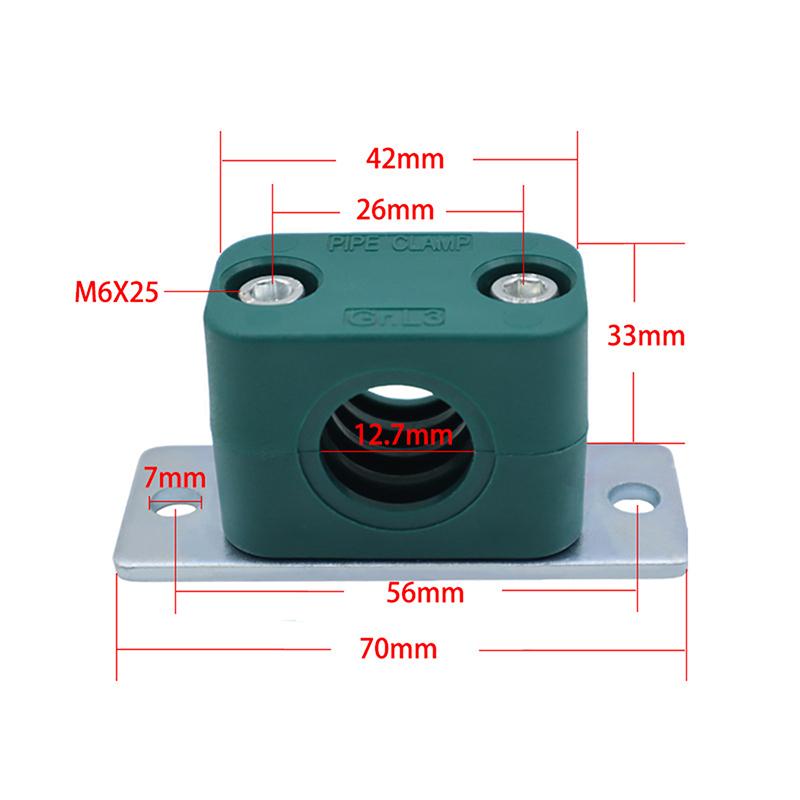 

2 шт. Диаметр трубы 6/9,5/12,7/19/20/21,3/25/32 мм Пластиковые хомуты на болтах Зажим для трубы Набор крепежа для трубок A3