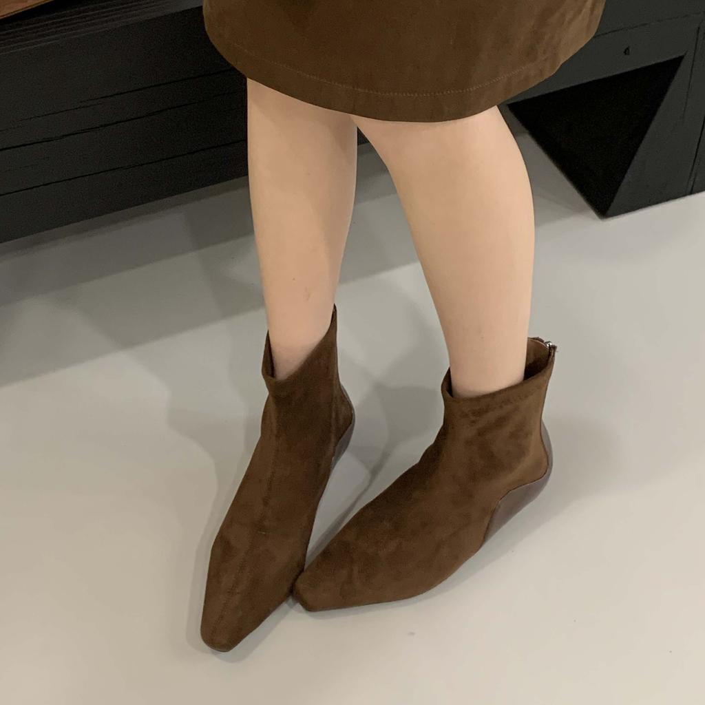 Fashion SUOJIALUN 2025 Winter New Brand Women Ankle Boots Fashion Square Low Heel Ladies Elegant Short Boots Dress Outdoor Chelsea Shoes