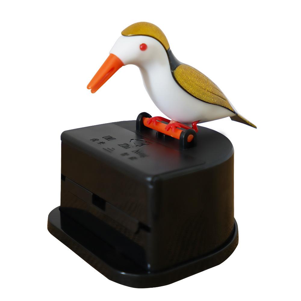 Cute Woodpecker Design Toothpick Dispenser Auto Ejecting Holder For Kitchen Counter Dining Table Organization