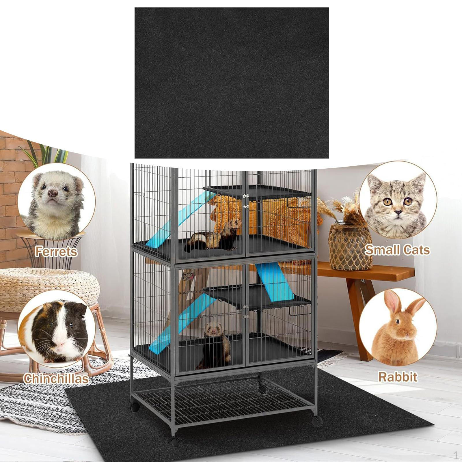 

Dog Crate Mat Absorbs Puppy Pee Pad Kennel for Small Pets Bunny Guinea Pigs 90x120cm