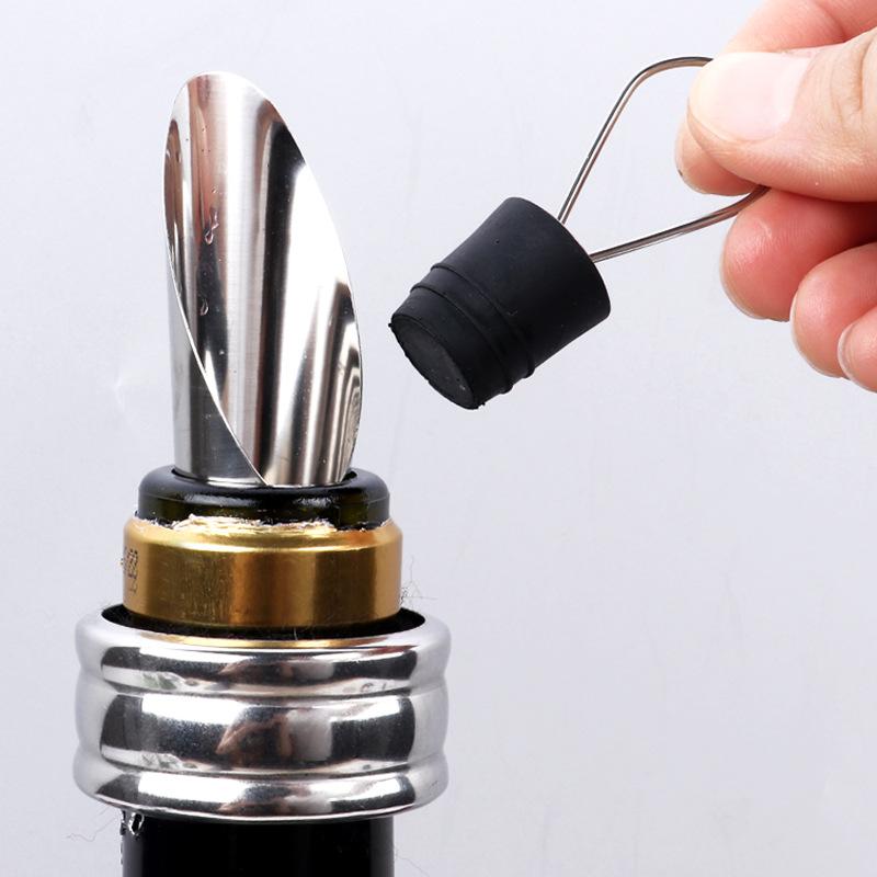 5PCS Stainless Steel Wine Bottle Openers Decanter Corkscrew Screw Cap Kitchen Bar Accessories Tool Set