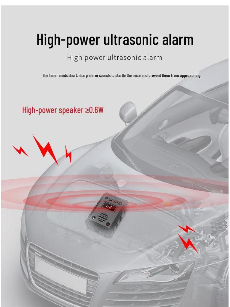 Hochleistungs-Ultraschall-Auto-Mausvertreiber mit LED-Blinklichtern