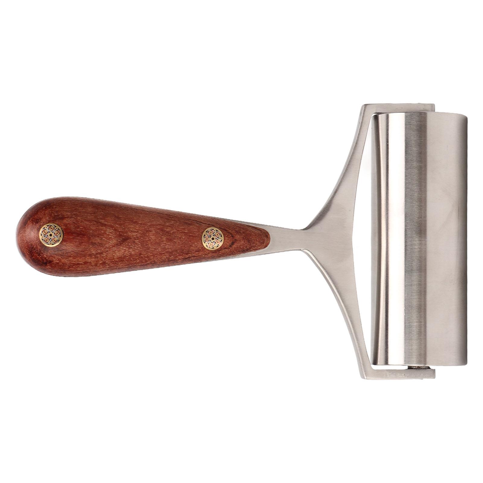 

Ролик для кожи, ролик для прессования кожи из нержавеющей стали с деревянной ручкой для поделок из кожи своими руками