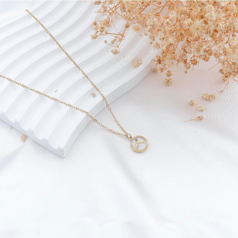 Mustard Seed Faith Pendant Necklace, Gold-Tone Stainless Steel, Silver Chain Christian Religious Jewelry Gift