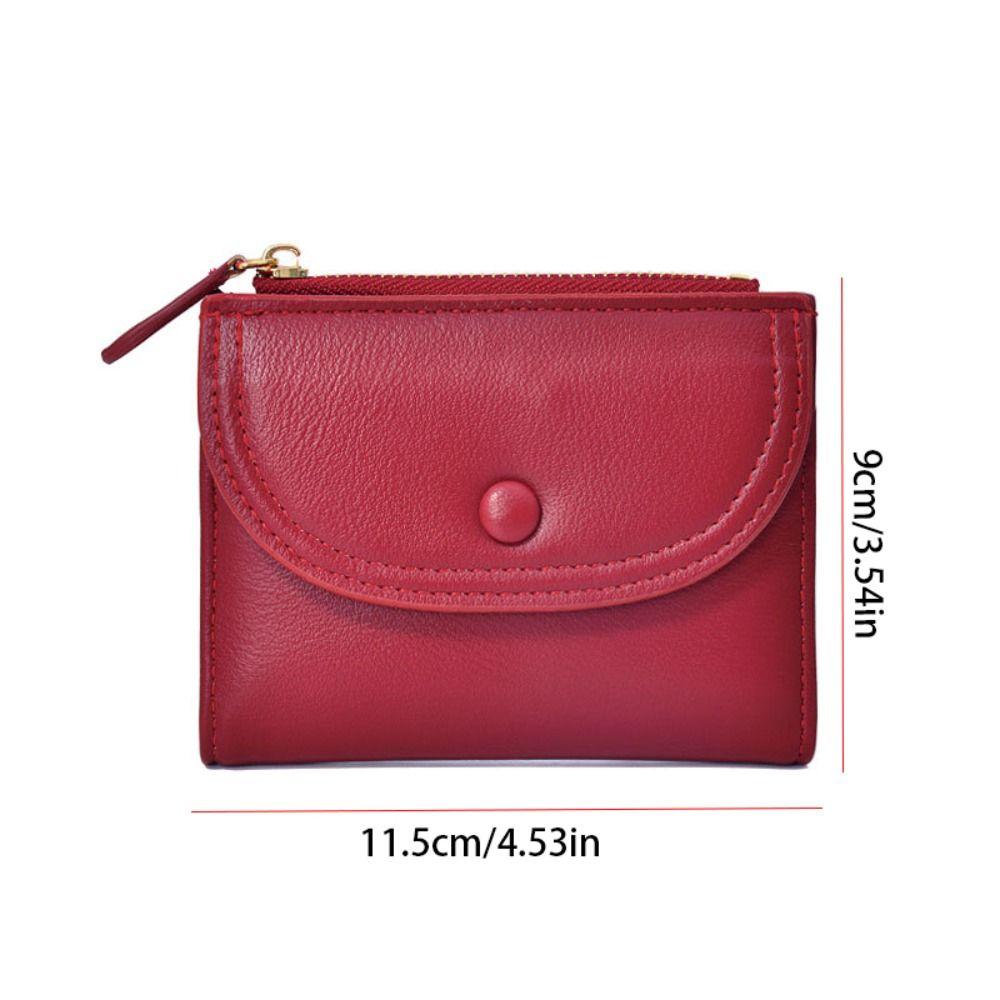 Short Clutch Short Wallet Purse Card Bag Fashion Design Solid Color Card Holder  Card Storage Bag