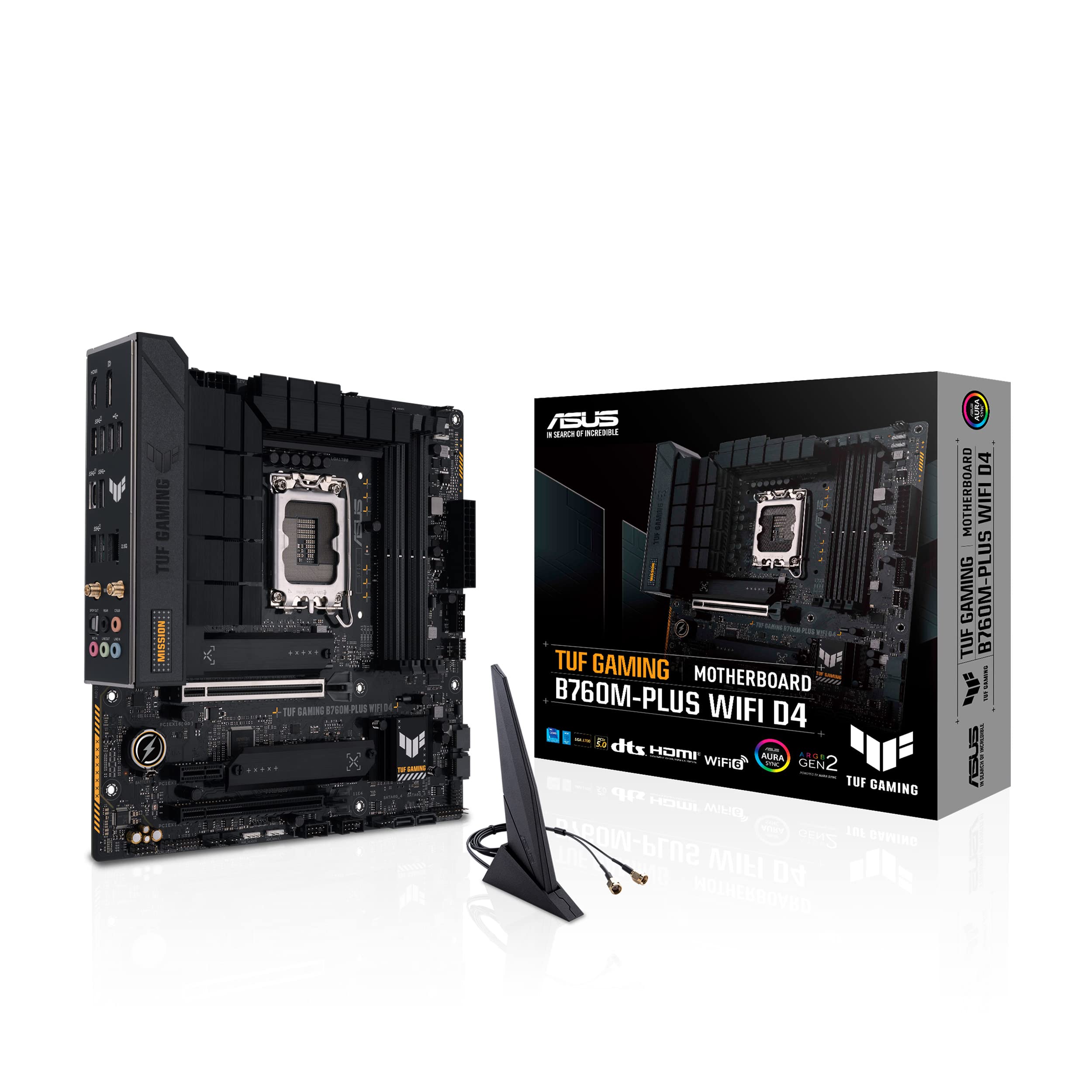 

ASUS TUF GAMING B760M-Plus, LGA 1700, MATX, D4, DDR4 motherboard.