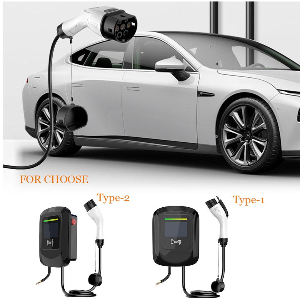 EV Charger 7KW/7.6KW 5M Adjustable Electric Vehicle Charging Station Wallbox EV Car Charger Support APP RFIC Card
