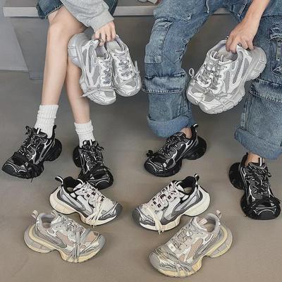 2025 New Trend: Breathable, Thick-Soled Casual Dad Shoes for Men & Women - Height-Boosting, Versatile Sporty Style