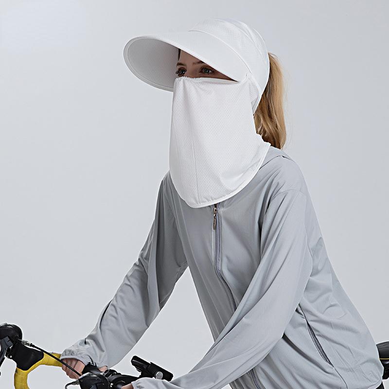 New icy outdoor sun hat cycling face mask sun visor sun hat