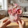 Papierblumen Teetasse Grußkarte Überraschungsgeschenke 3D Pop-Up Blumenstraußkarte Muttertag
