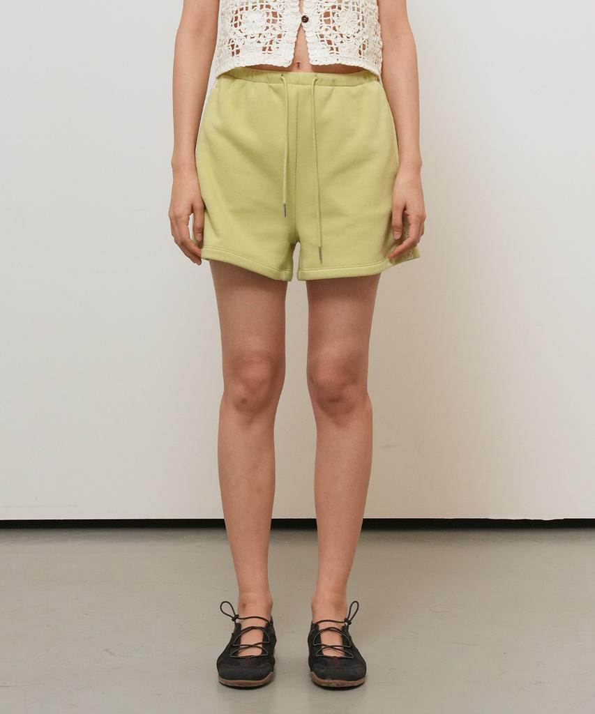 GENERALIDEA Lace-Trimmed Sweat Shorts [Avocado] / Gf2Lhp526