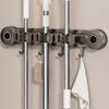 Moisture-Proof Suction Cup Mop Holder Space Aluminum Mop Clip Rack Storage Rack  Household Storage