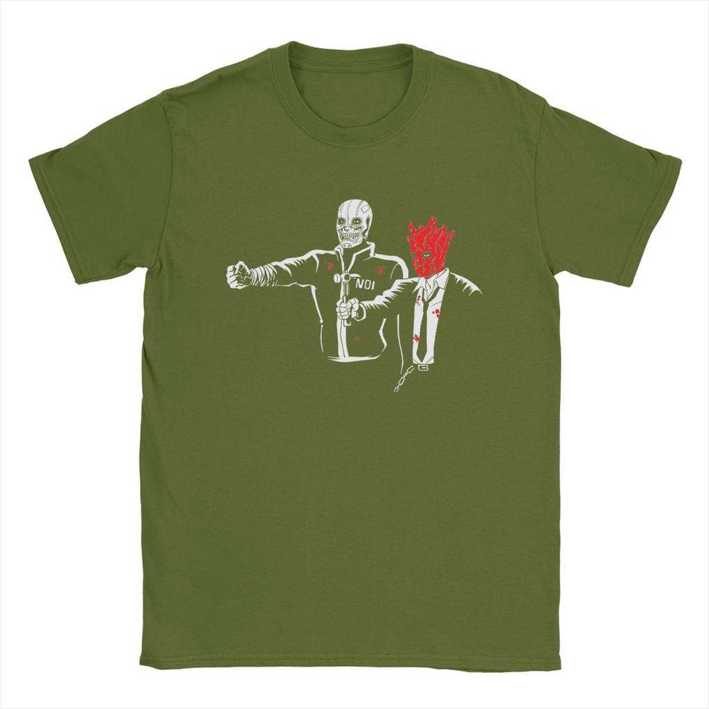The Cleaners Dorohedoro T Shirts Men's Pure Cotton Vintage T-Shirt Crewneck Anime Tee Shirt Short Sleeve Tops Printed