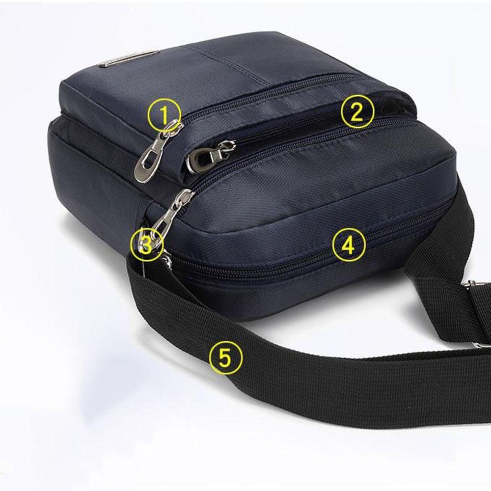 Oxford Cloth Male Crossbody Bags Multi Layer Messenger Bag Casual Men's Shoulder Bag for Home