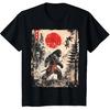 Samurai Bigfoot Japanese Vintage Graphic Ukiyo-e Art Funny T-Shirt