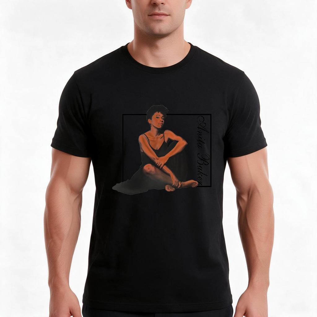 Anita Baker Tshirt Summer Casual Cotton Tee Oversized Streetwear Tops Vintage Graphic Print Loose Fit Short Sleeve