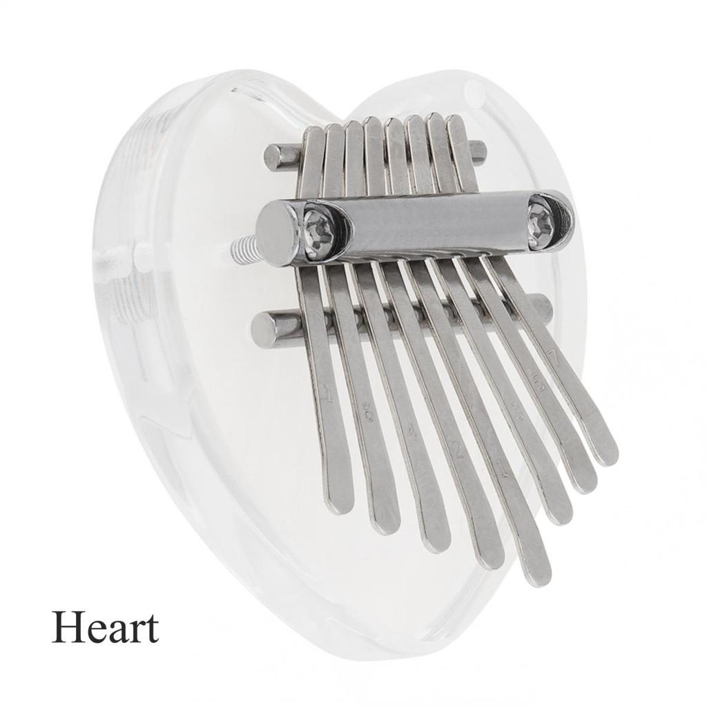 Mini 8 Tasten Kalimba Kristall Transparent Daumen Klavier Bär Herz Katze Wasser Tropfen Form Mbira Musikalisches Werkzeug