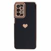Pour Samsung Galaxy A13 4G Coque TPU 6D Électroplaqué Cœur d'Amour Anti-Chute Housse de Téléphone