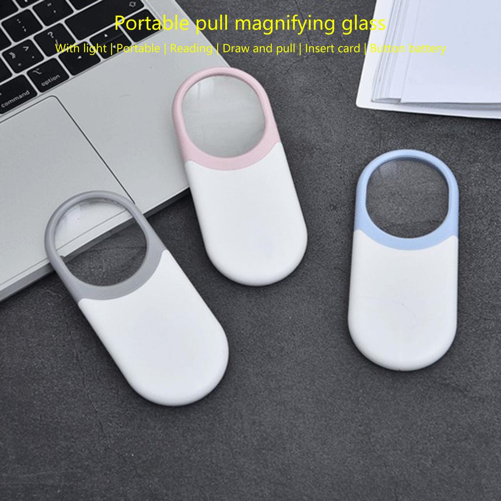 Magnifying Glass with Light, 10X Handheld Mini Magnifying Glass LED Illuminated Lighted Magnifier for Reading