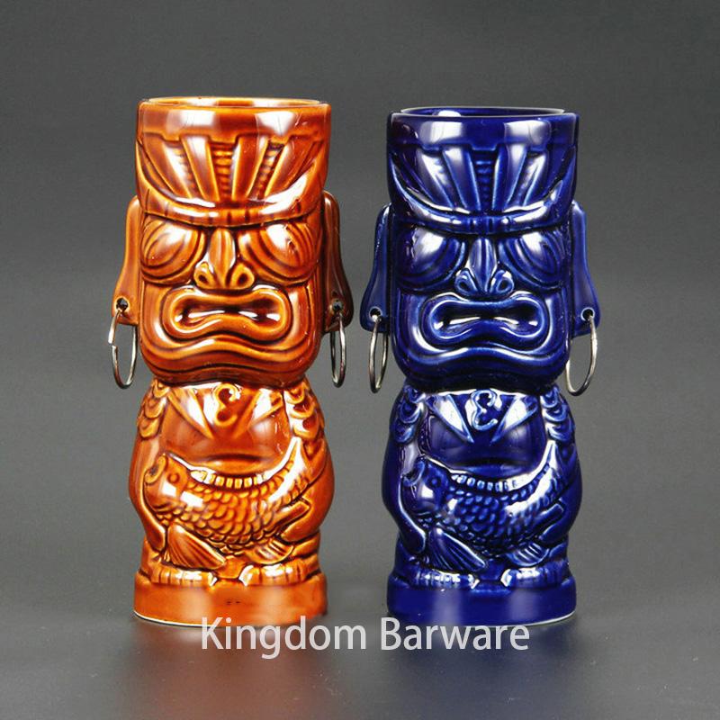 Tiki-hrnky Koktejlová sklenice Pivní hrnek na víno Keramické Tiki hrnky Umělecká řemesla Kreativní Havajské hrnky