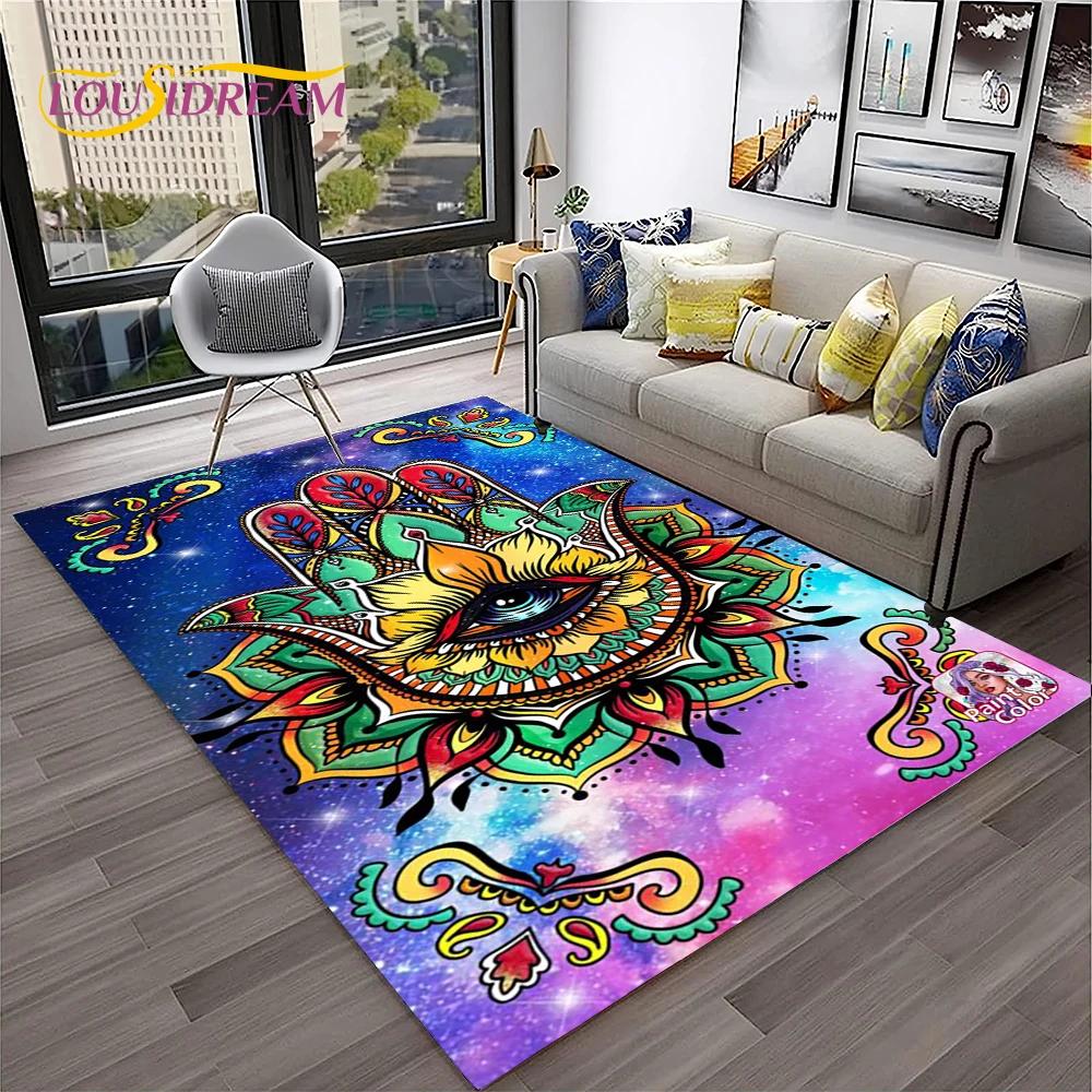 Evil Eye,Eye of Horus,Nazar Tree of Life Carpet Rug for Home Living Room Bedroom Sofa Doormat Decor,Area Rug Non-slip Floor Mat